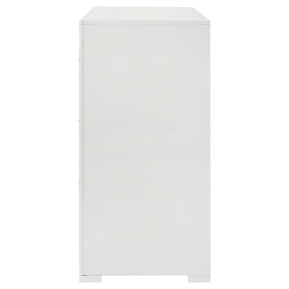 Ives 6-drawer Dresser Cabinet White High Gloss