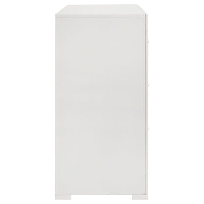 Ives 6-drawer Dresser Cabinet White High Gloss