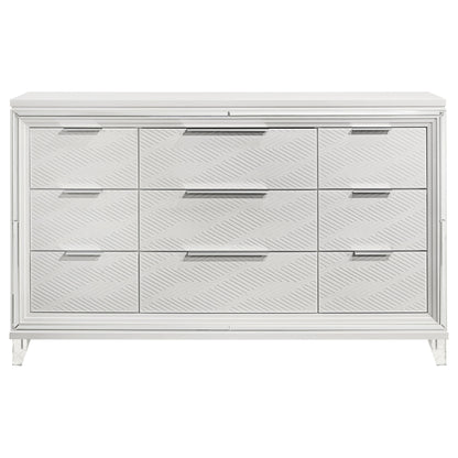 Marmore 9-drawer Dresser Cabinet White