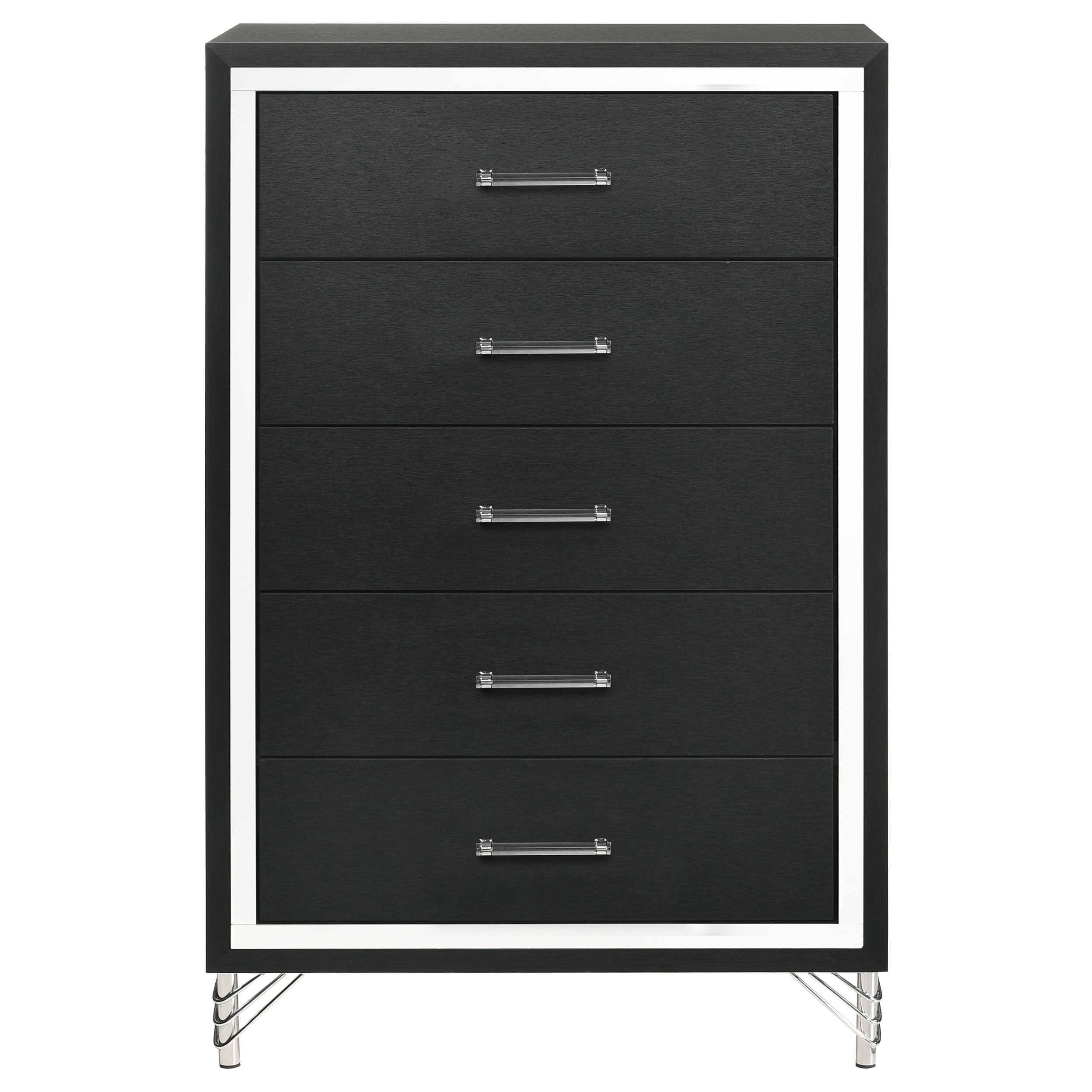 Lucia 5-drawer Bedroom Chest of Drawers Black