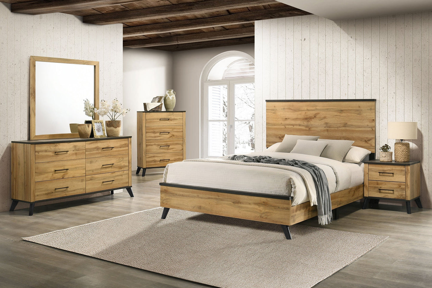 Kaywood 51-inch  Panel Bed Natural Pine