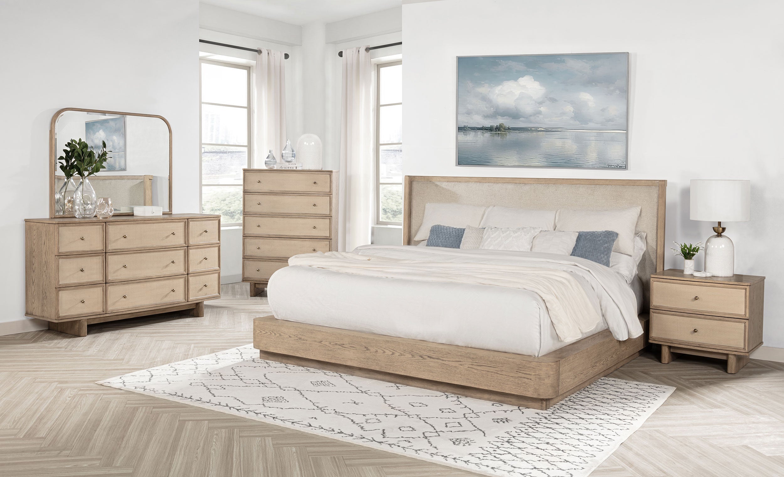 Kailani Bedroom Set Beige Oak