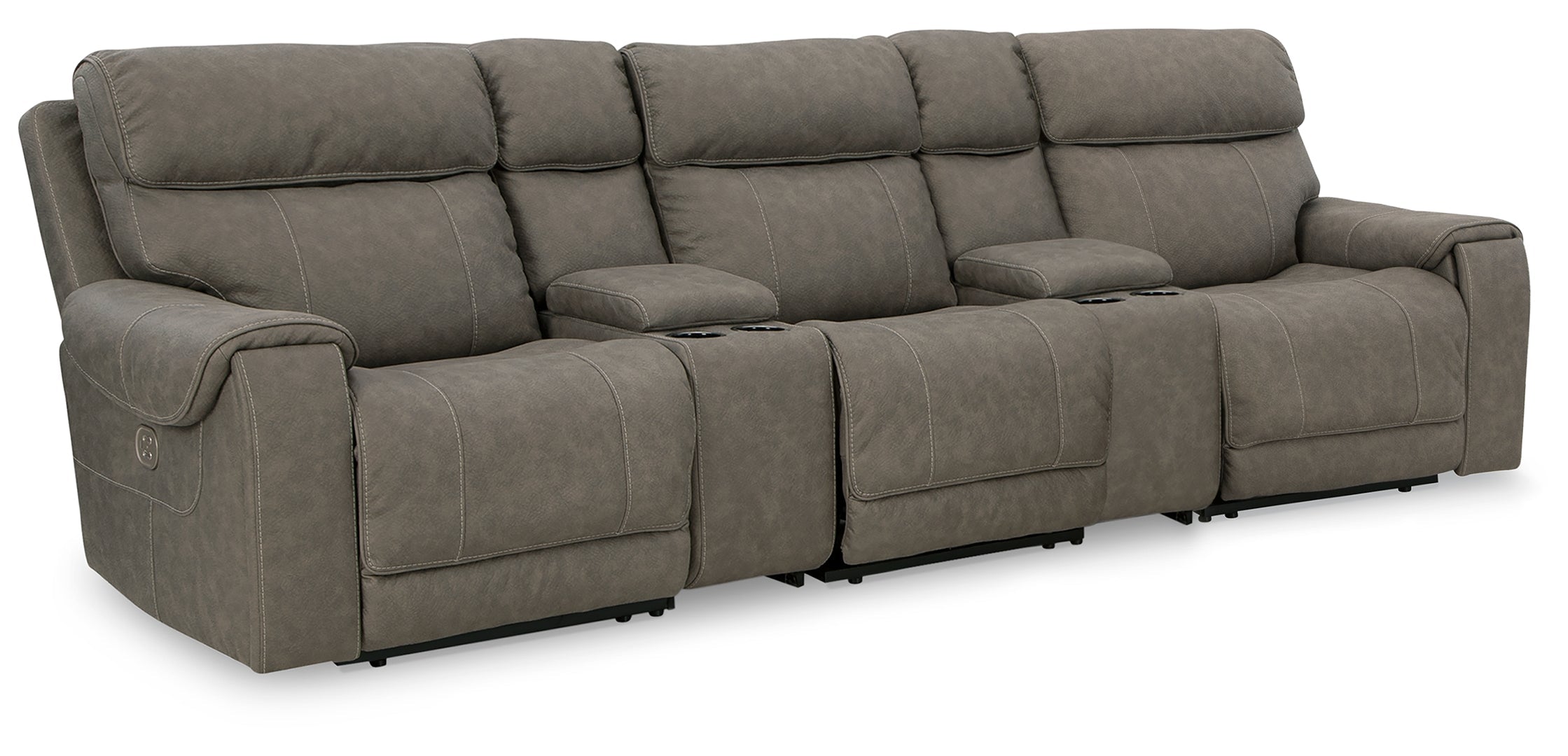 Starbot 3-Piece Power Reclining Sectional Loveseat with Console