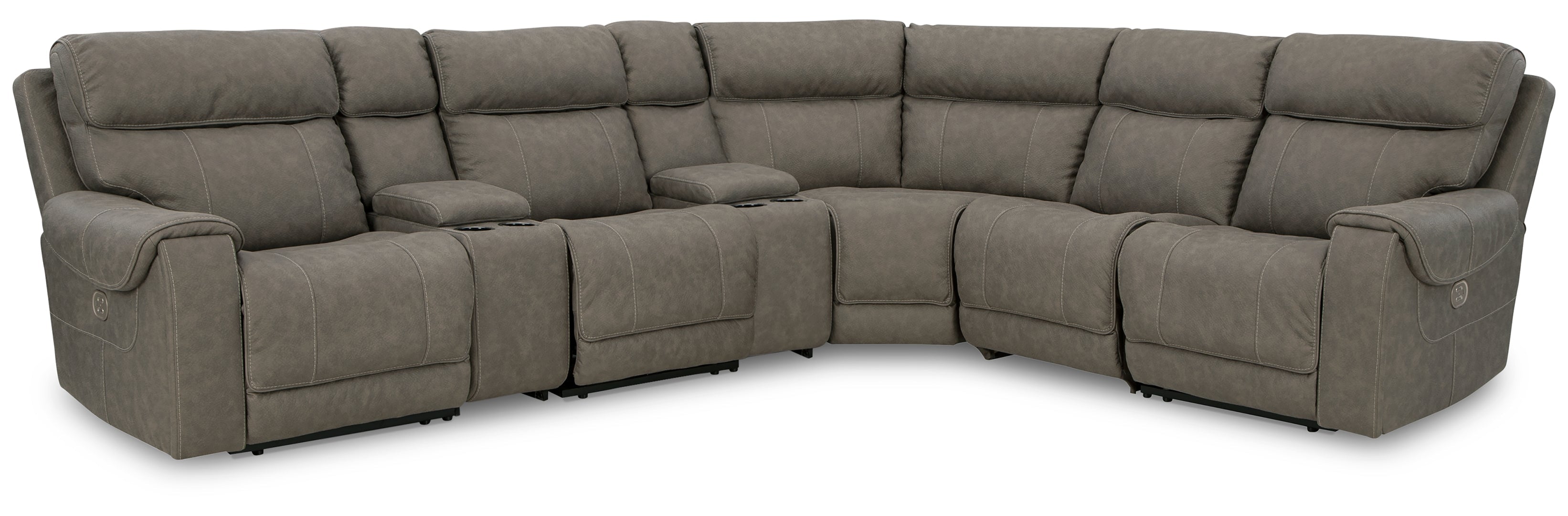 Starbot 3-Piece Power Reclining Sectional Loveseat with Console