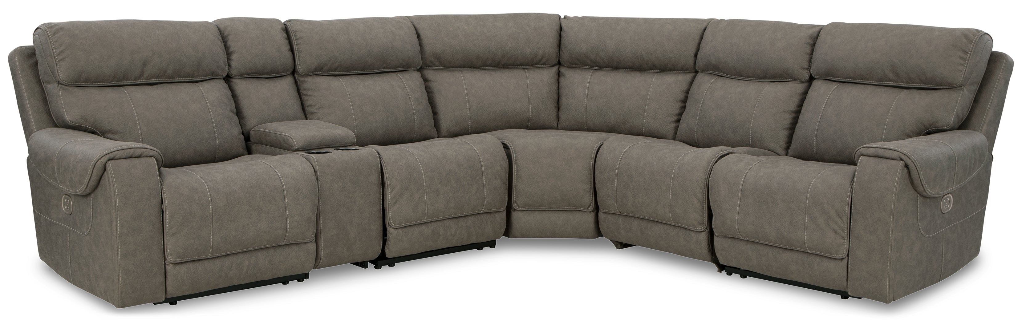 Starbot 3-Piece Power Reclining Sectional Loveseat with Console