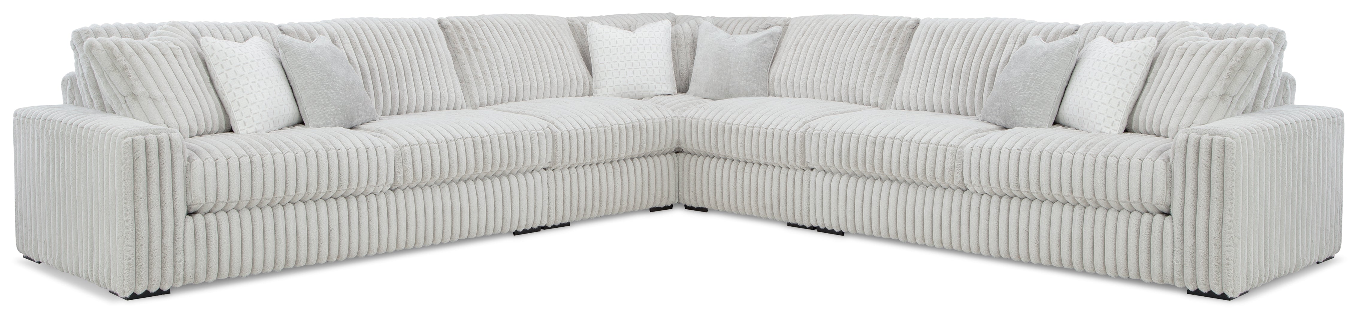 Stupendous 5-Piece Sectional with Ottoman