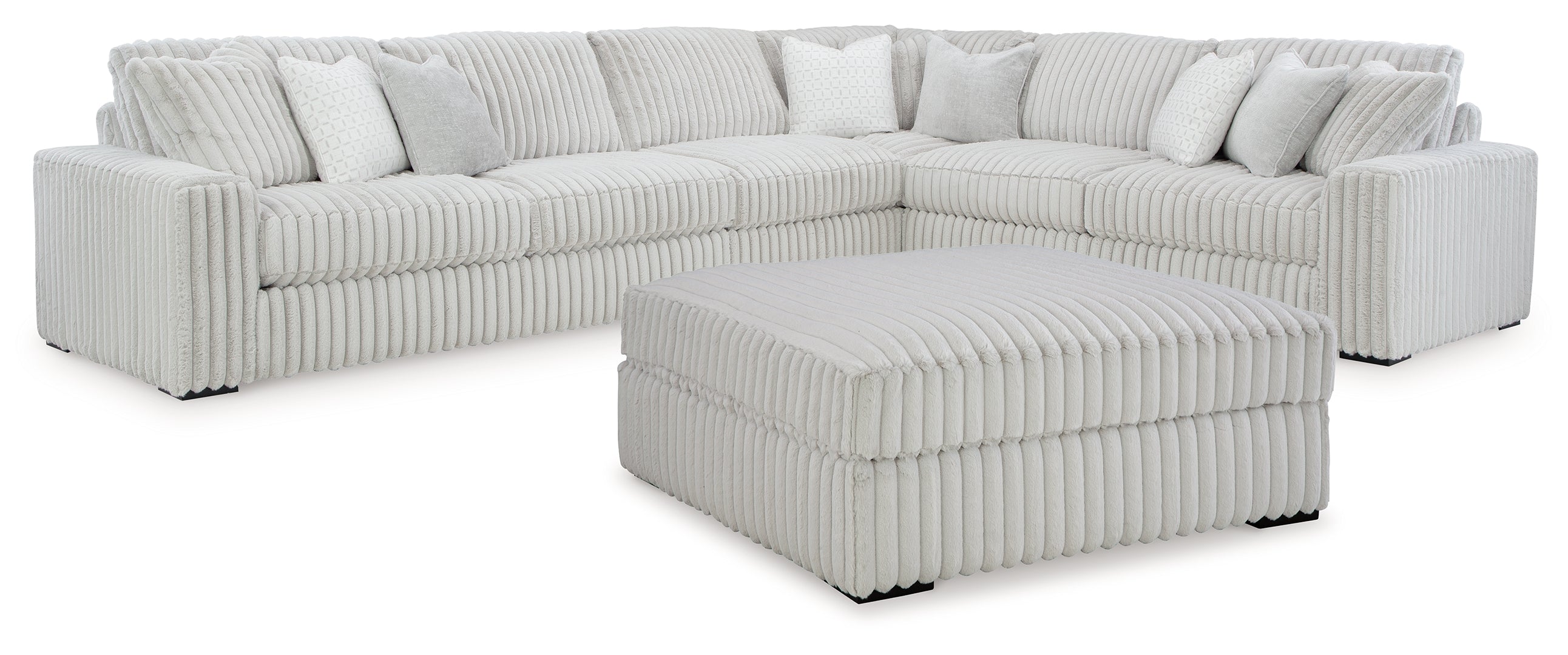 Stupendous 4-Piece Sectional with Ottoman