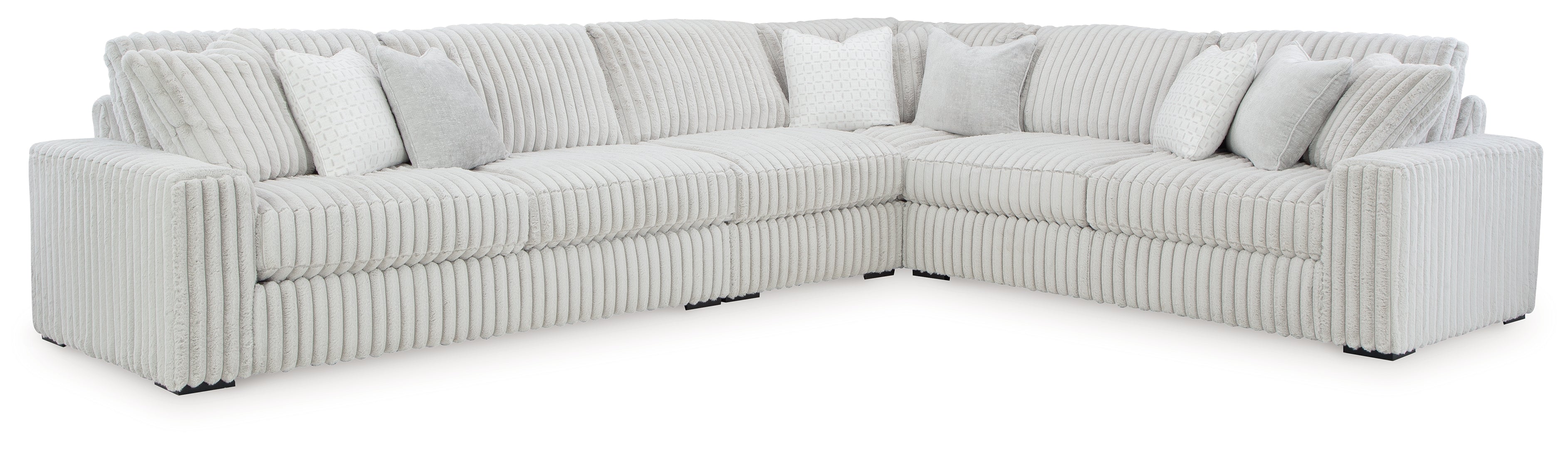 Stupendous 4-Piece Sectional with Ottoman