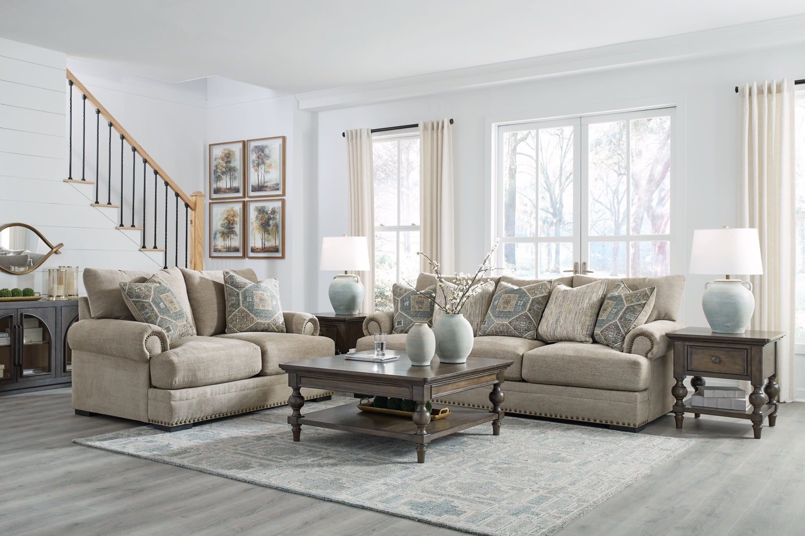 Galemore Sofa, Loveseat, Chair and Ottoman