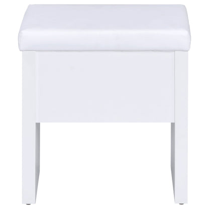 Coaster Harvey 2-piece Vanity Set with Lift-Top Stool White Default Title