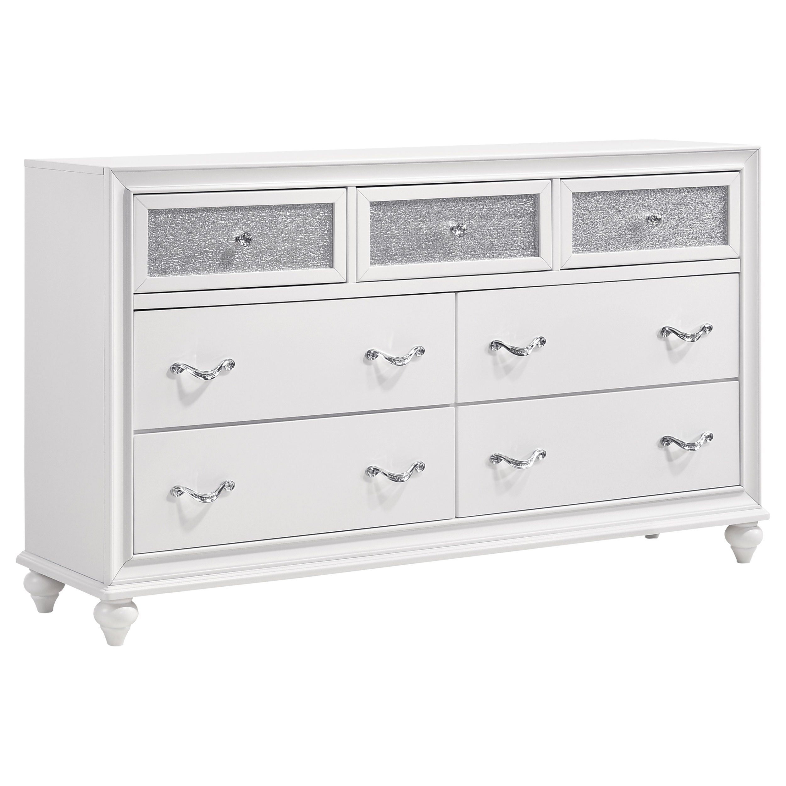 Barzini Upholstered Tufted Bedroom Set White