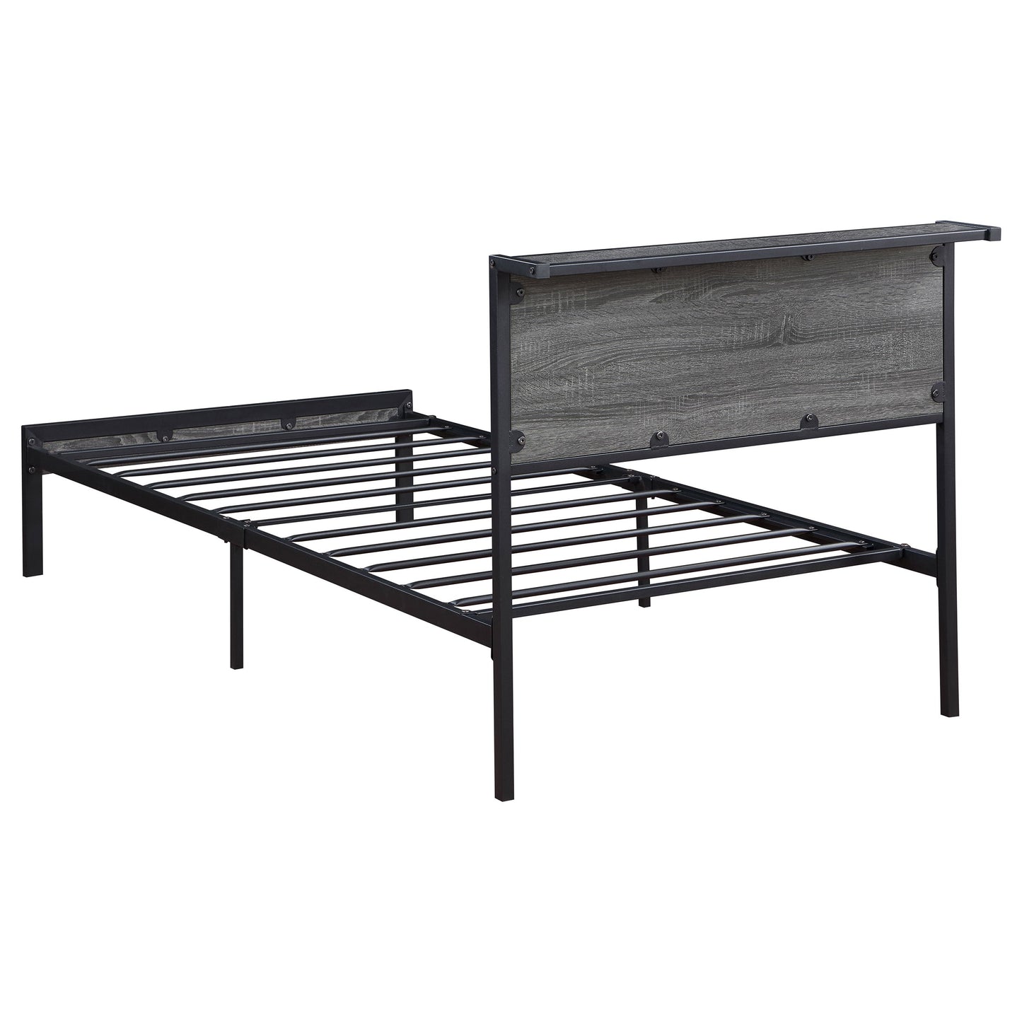 Ricky  Platform Bed Grey and Black