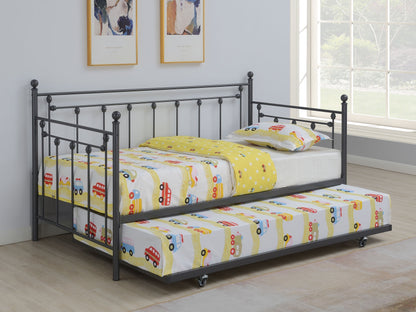 Nocus Spindle Metal Twin Daybed with Trundle