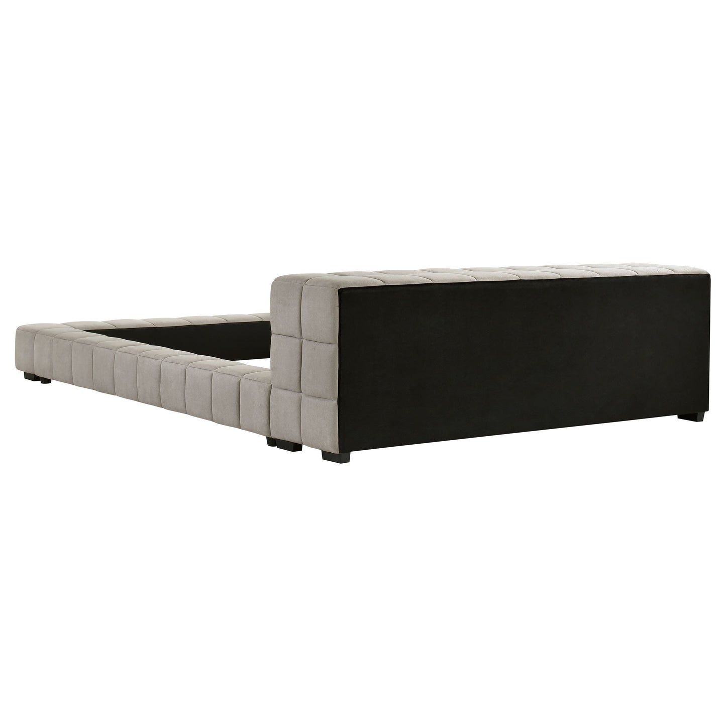 Trinity Upholstered  Platform Bed Light Taupe