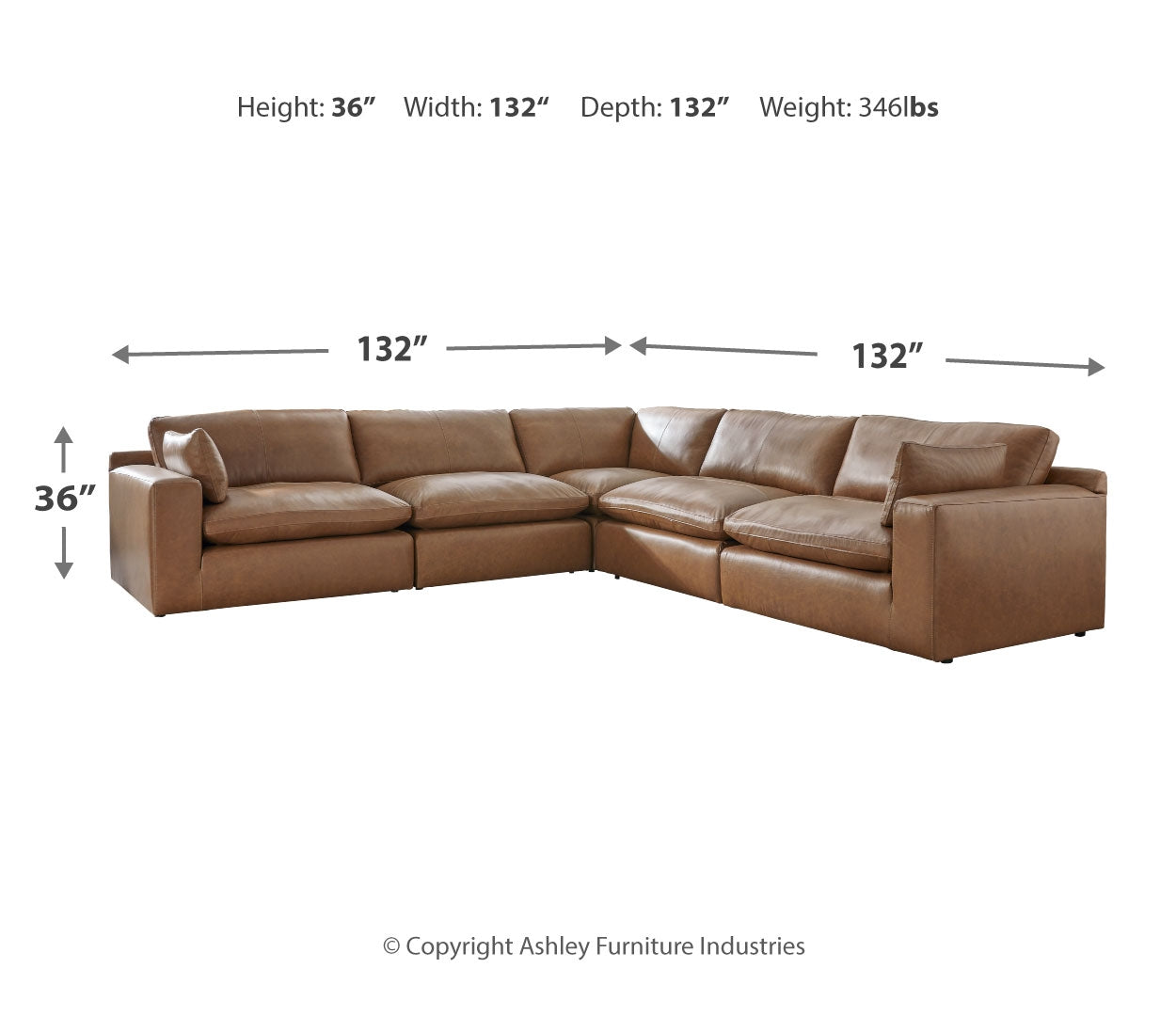 Emilia 4-Piece Sectional with Ottoman