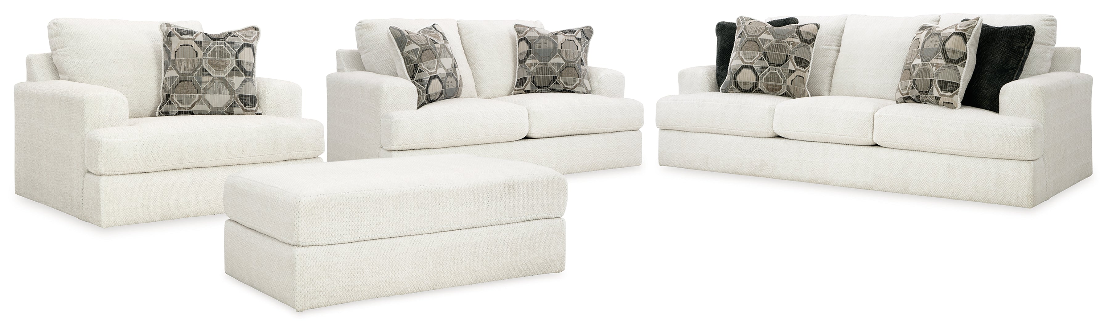 Karinne Sofa, Loveseat, Chair and Ottoman