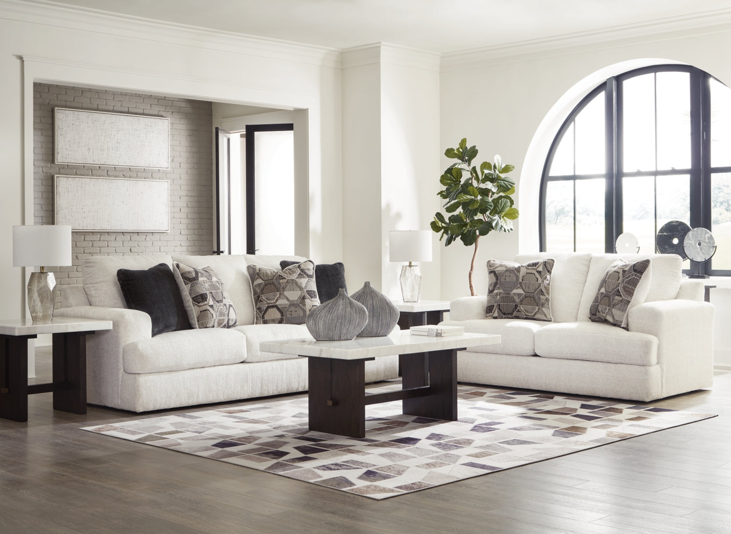 Karinne Sofa, Loveseat, Chair and Ottoman