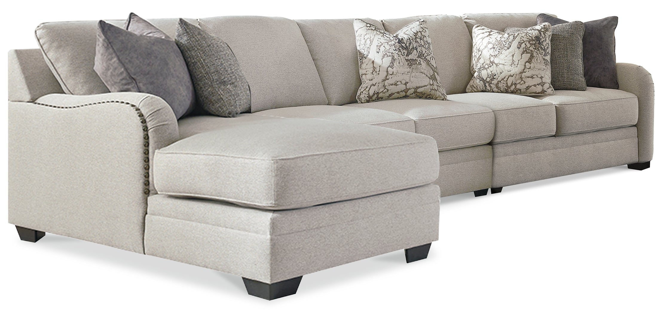 Dellara 3-Piece Sectional with Ottoman