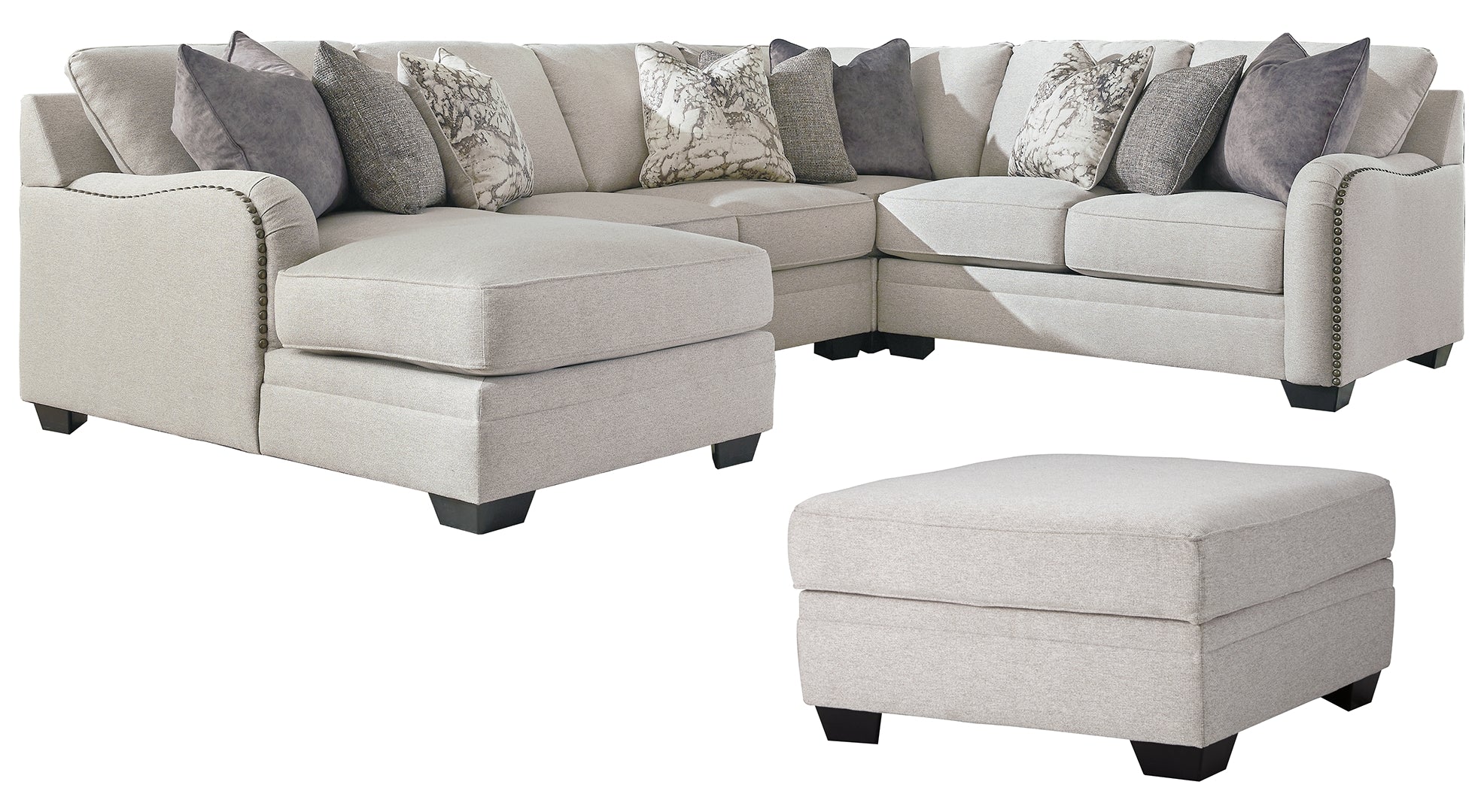 Dellara 3-Piece Sectional with Ottoman