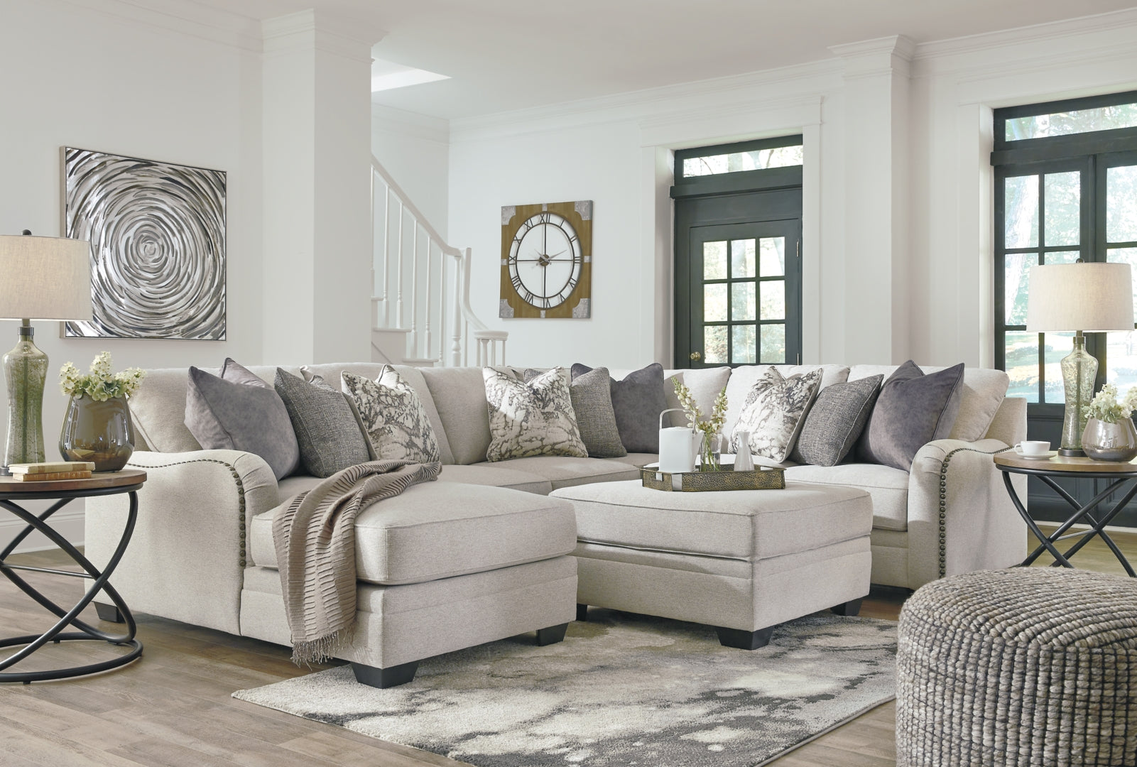 Dellara 3-Piece Sectional with Ottoman