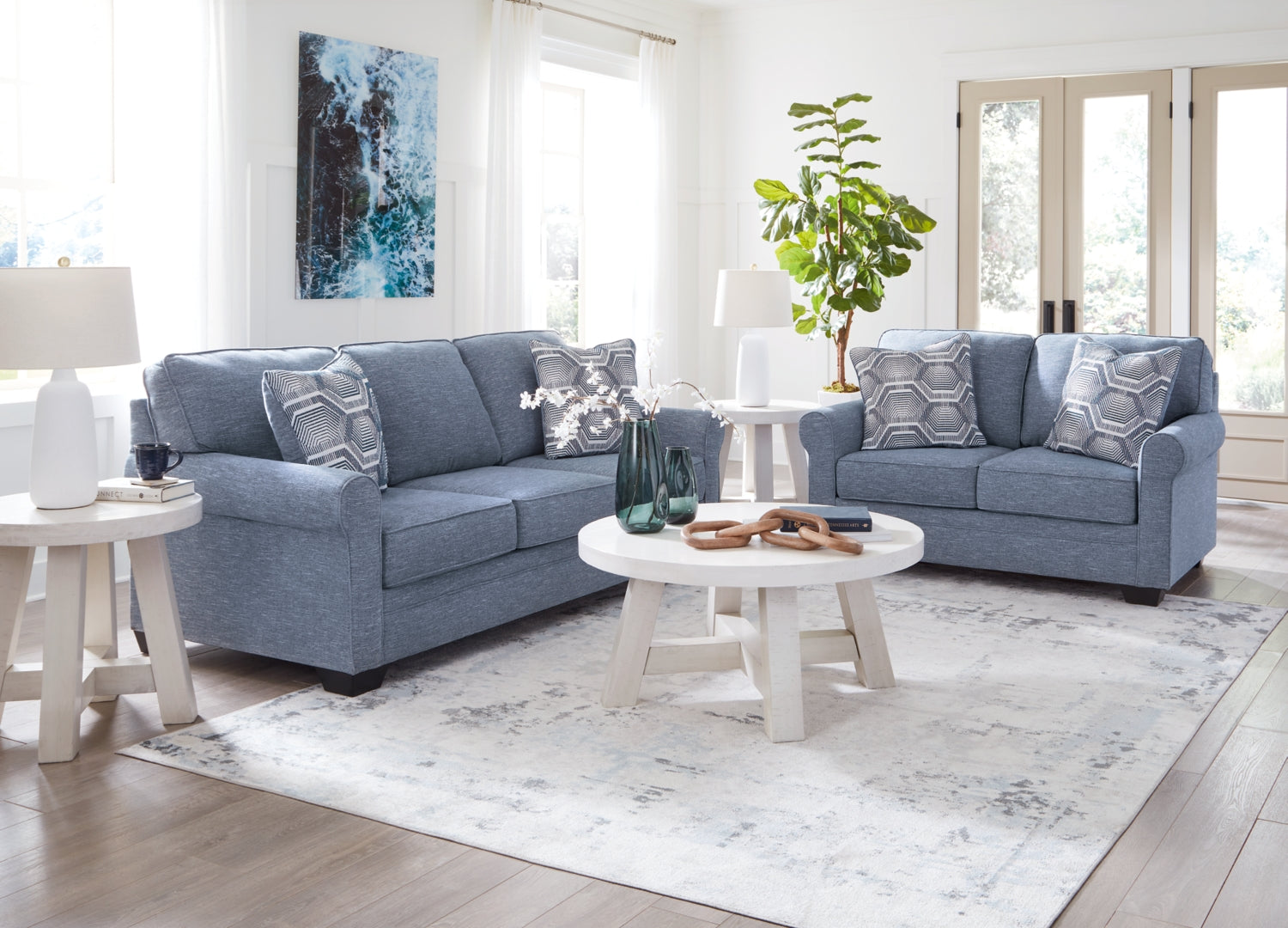 Carissa Manor Sofa, Loveseat, Chair and Ottoman