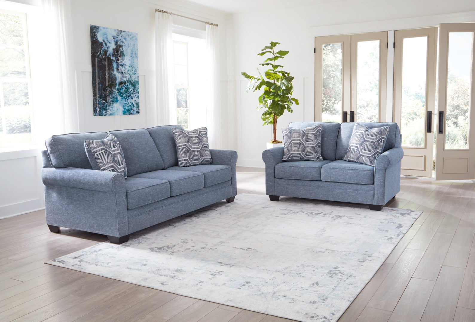 Carissa Manor Sofa, Loveseat, Chair and Ottoman