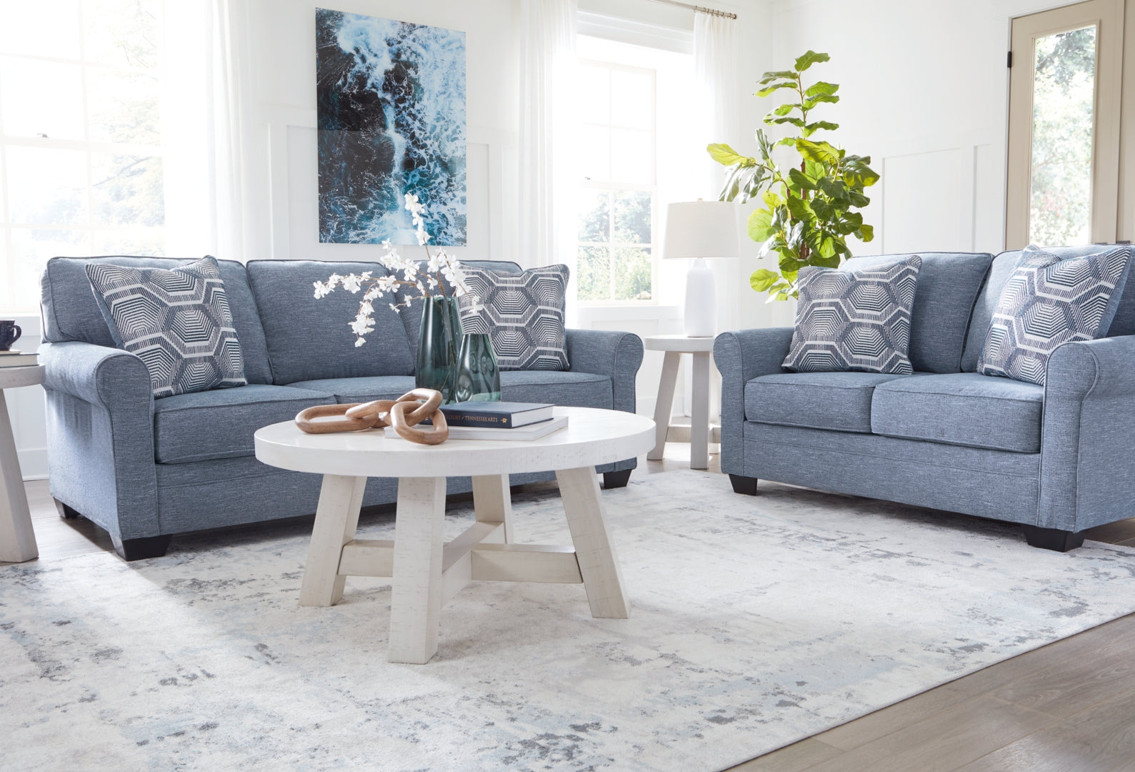 Carissa Manor Sofa, Loveseat, Chair and Ottoman