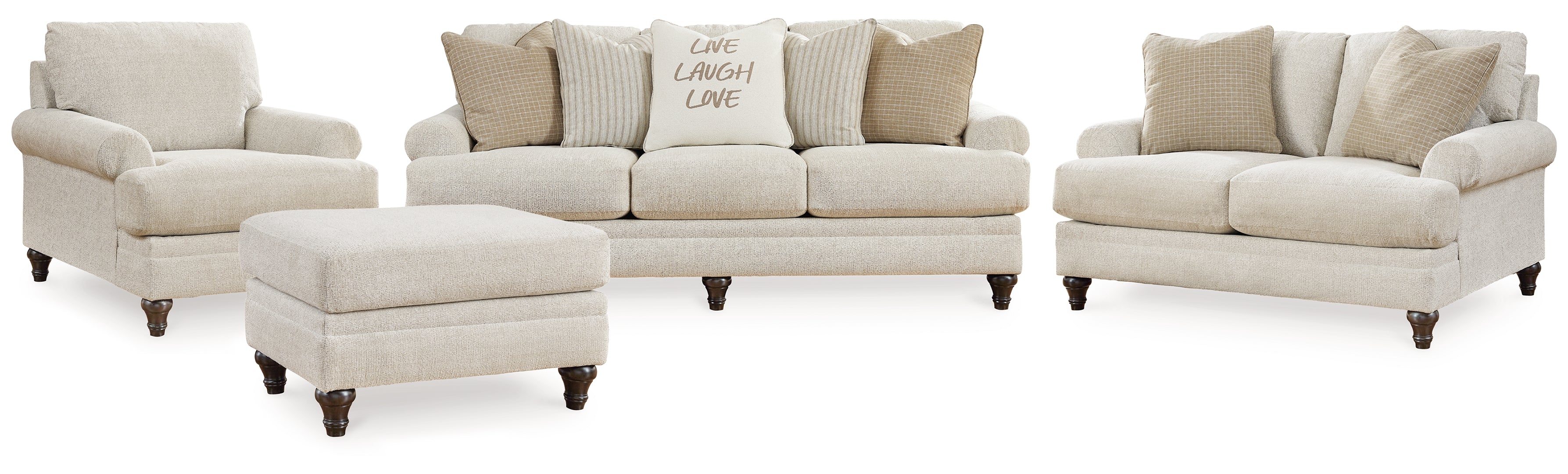 Valerani Sofa, Loveseat, Chair and Ottoman