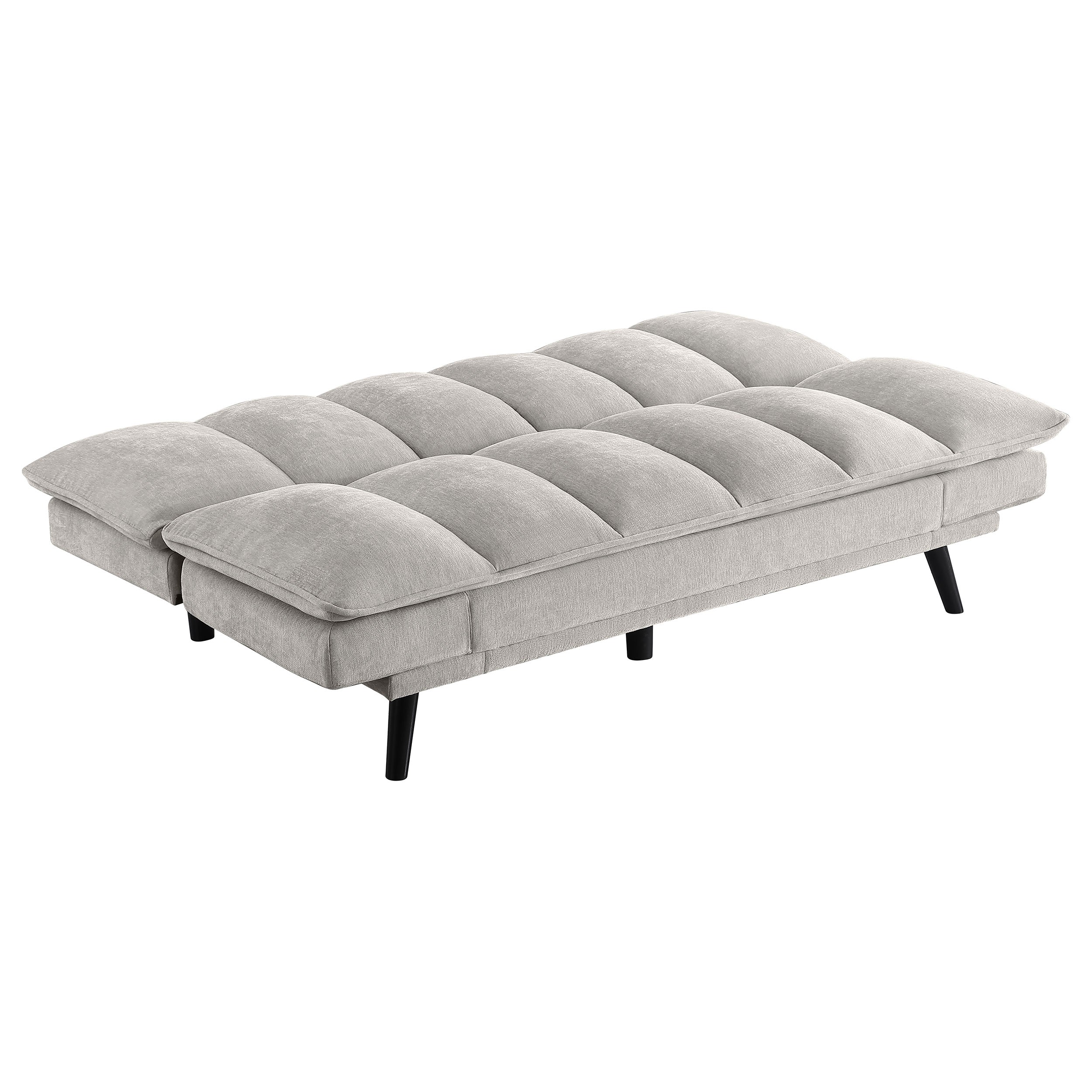 Laredo Upholstered Tufted Convertible Sofa Bed Light Grey