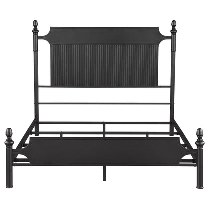 Cameron 51-inch Metal  Panel Bed Black