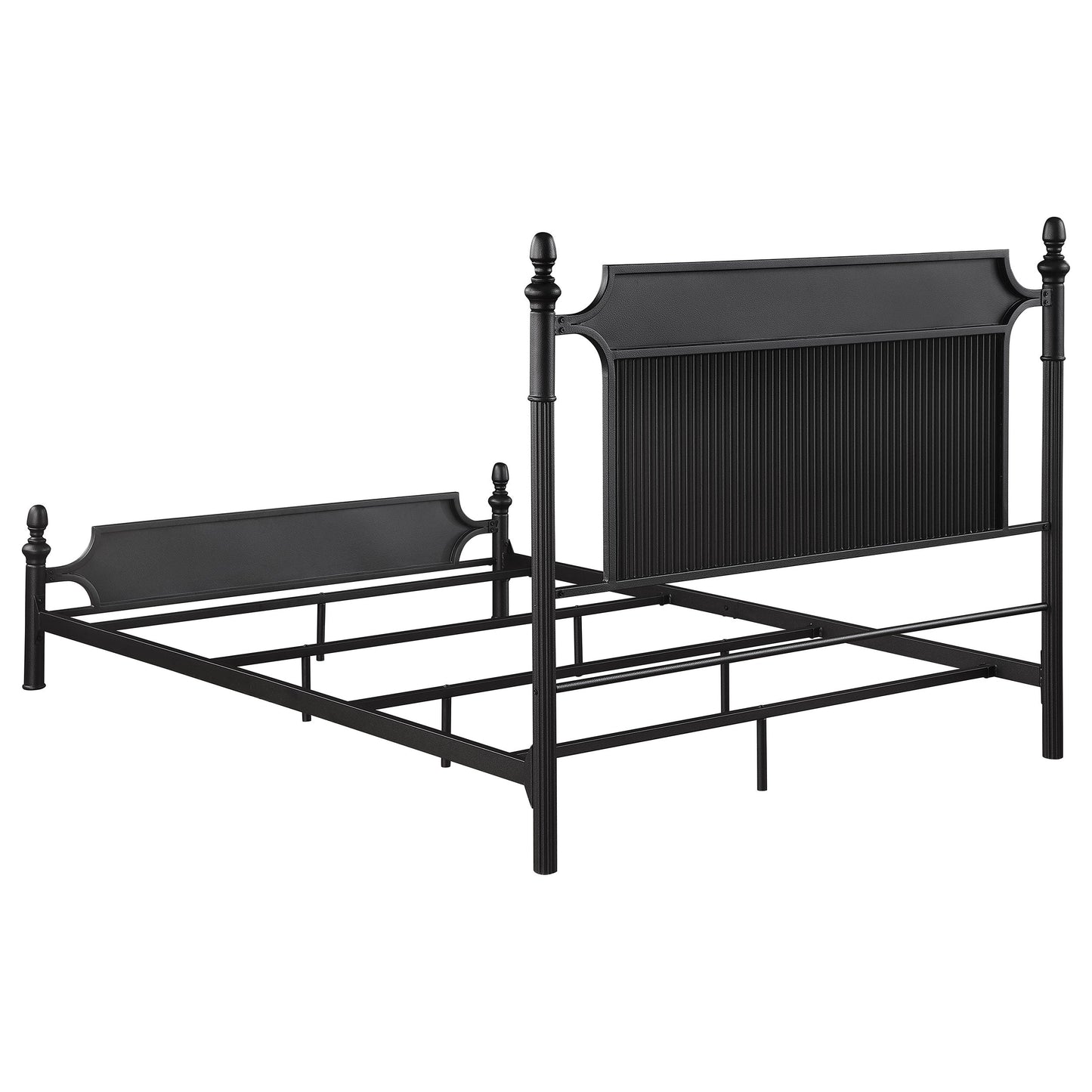 Cameron 51-inch Metal  Panel Bed Black