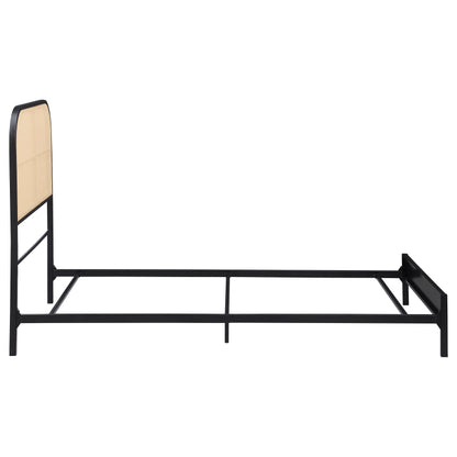 Amherst Radio Weave Rattan Metal  Bed Black