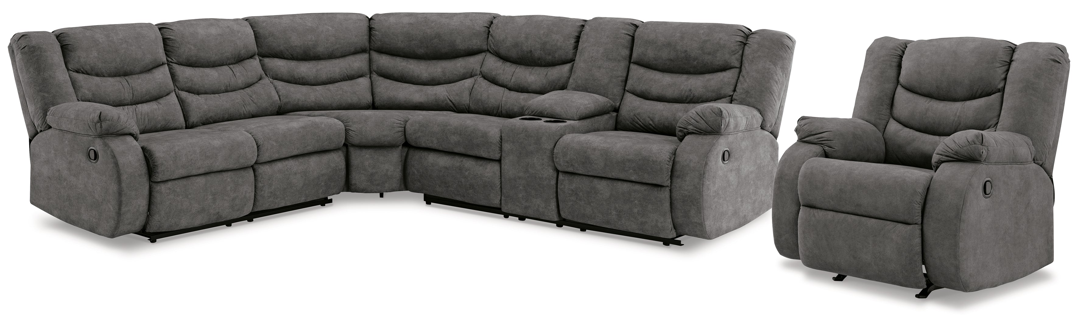 Partymate 2-Piece Sectional with Recliner