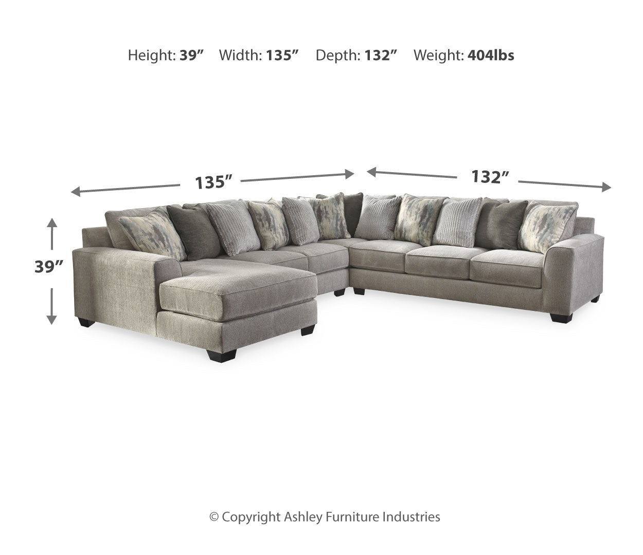 Ardsley 4-Piece Sectional with Chaise