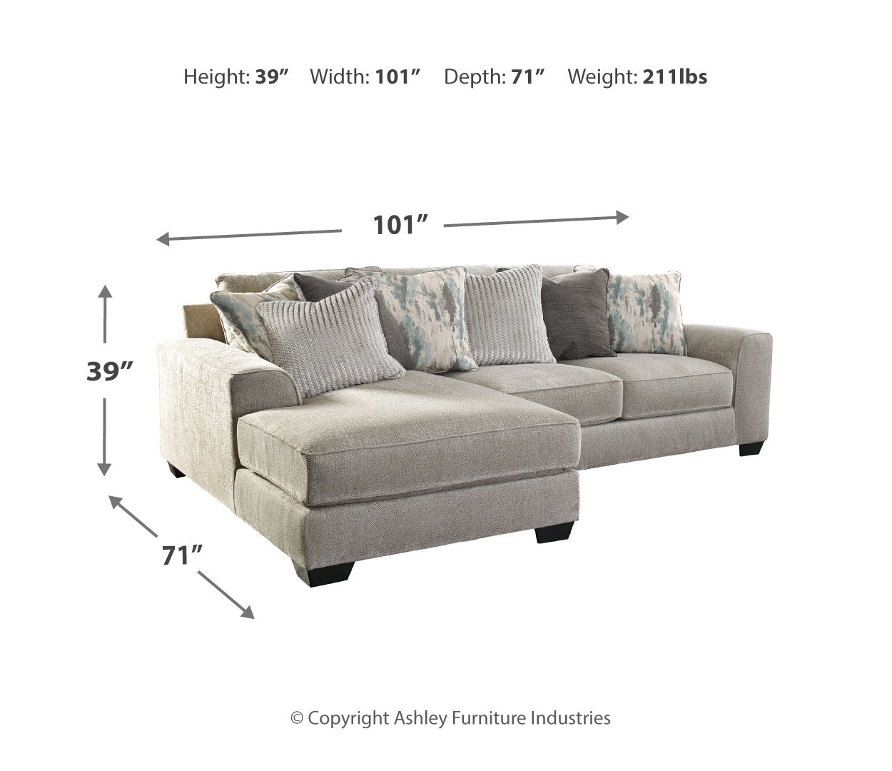 Ardsley 2-Piece Sectional with Ottoman