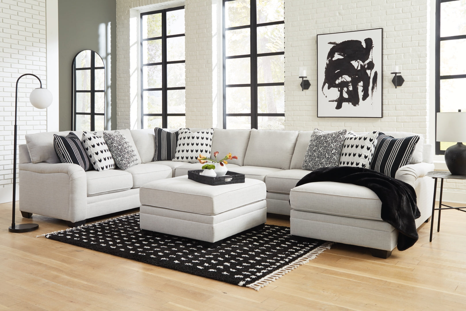 Huntsworth 4-Piece Sectional with Ottoman