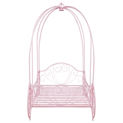 Massi Twin Canopy Bed Powder Pink