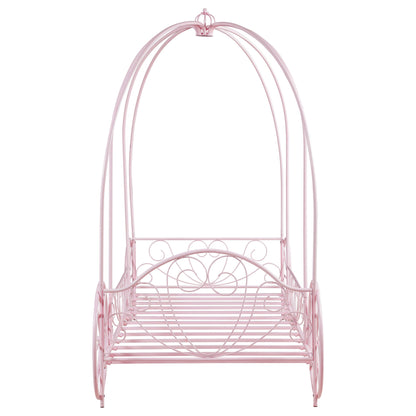 Massi Twin Canopy Bed Powder Pink