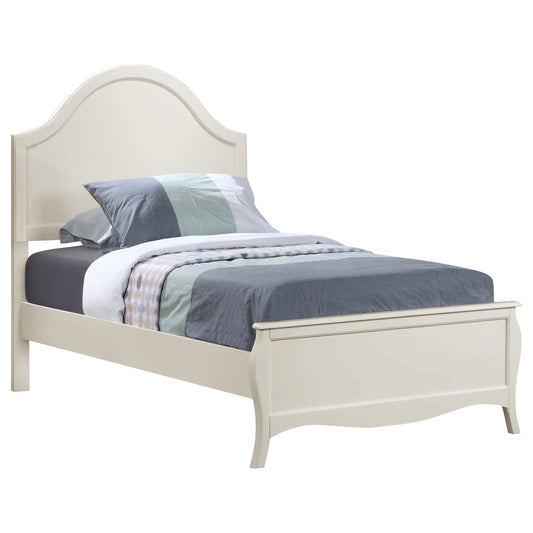 Dominique Twin Panel Bed Cream White