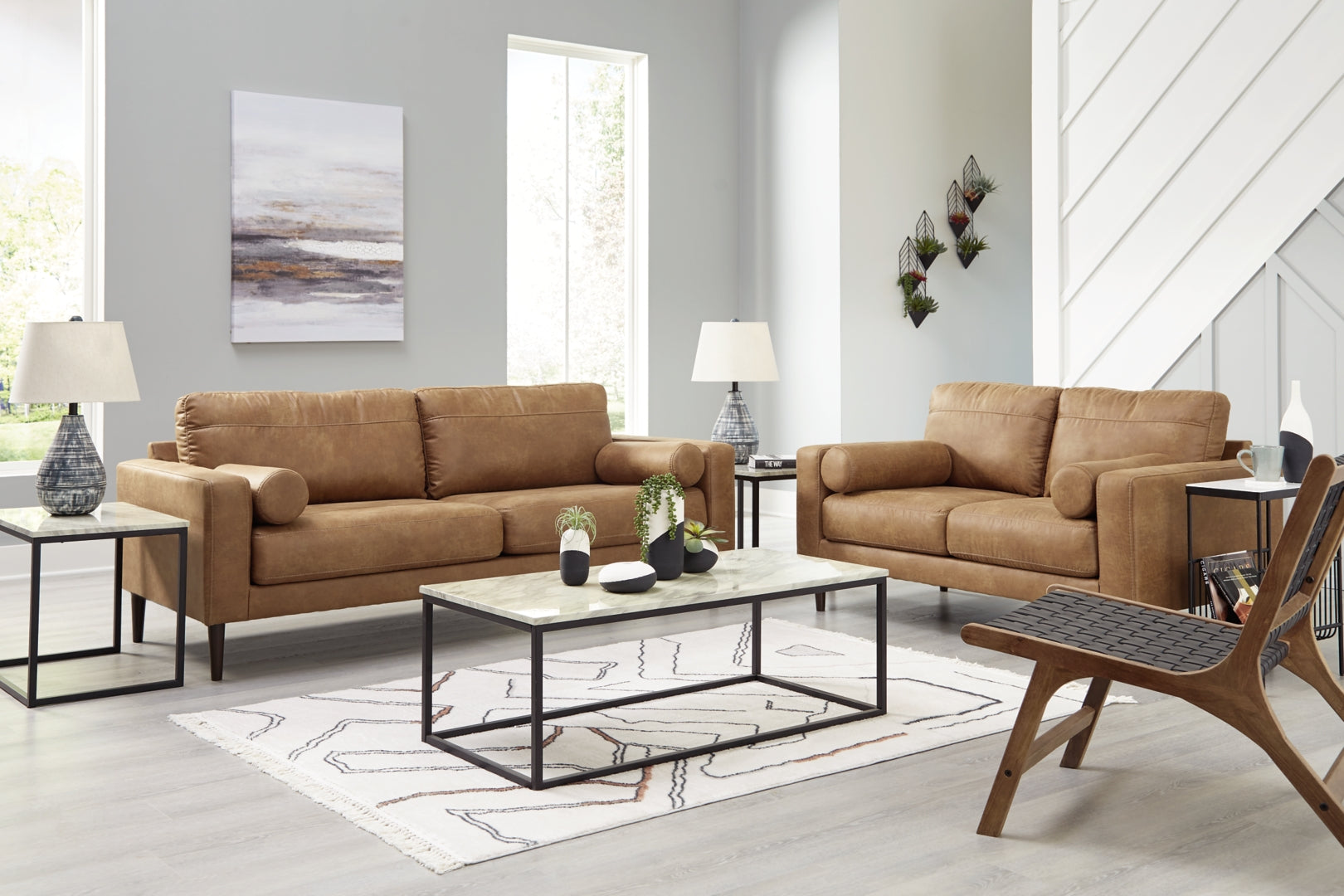 Telora Sofa, Loveseat, Chair and Ottoman