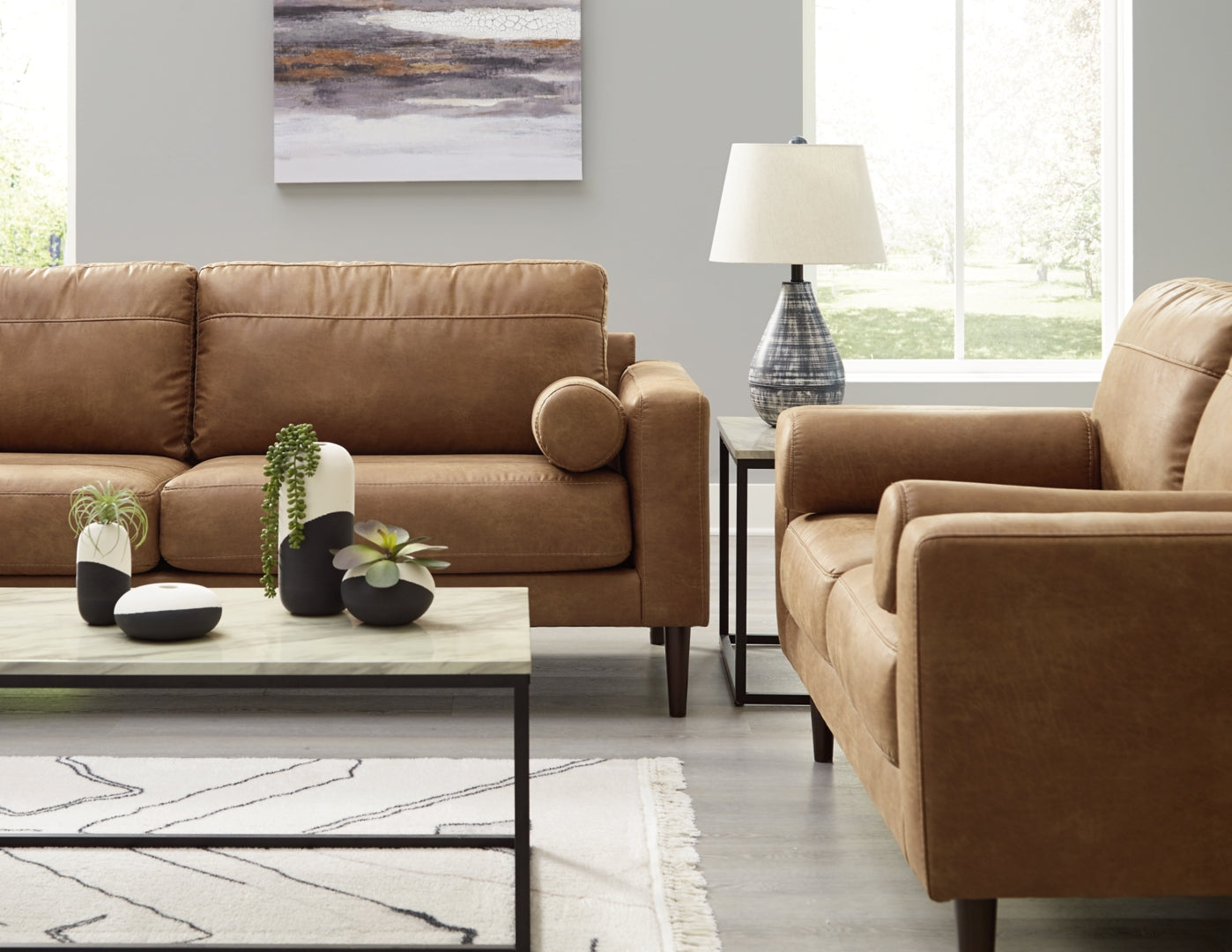 Telora Sofa, Loveseat, Chair and Ottoman