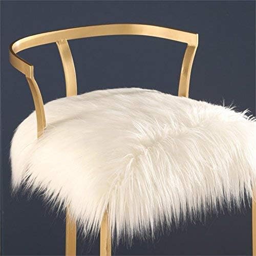 White Faux Fur Bar Stool