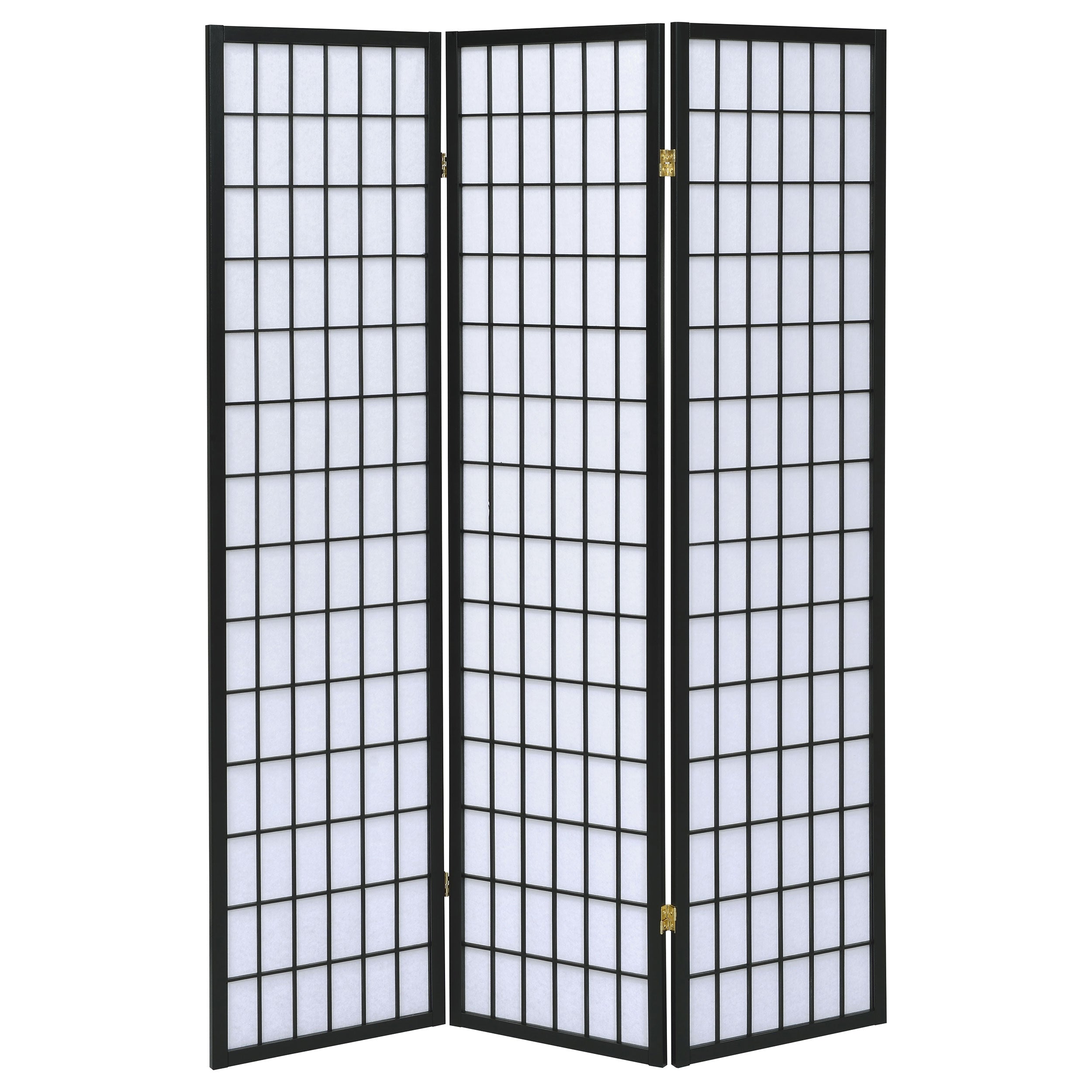 Carrie 3-panel Folding Screen Black and White