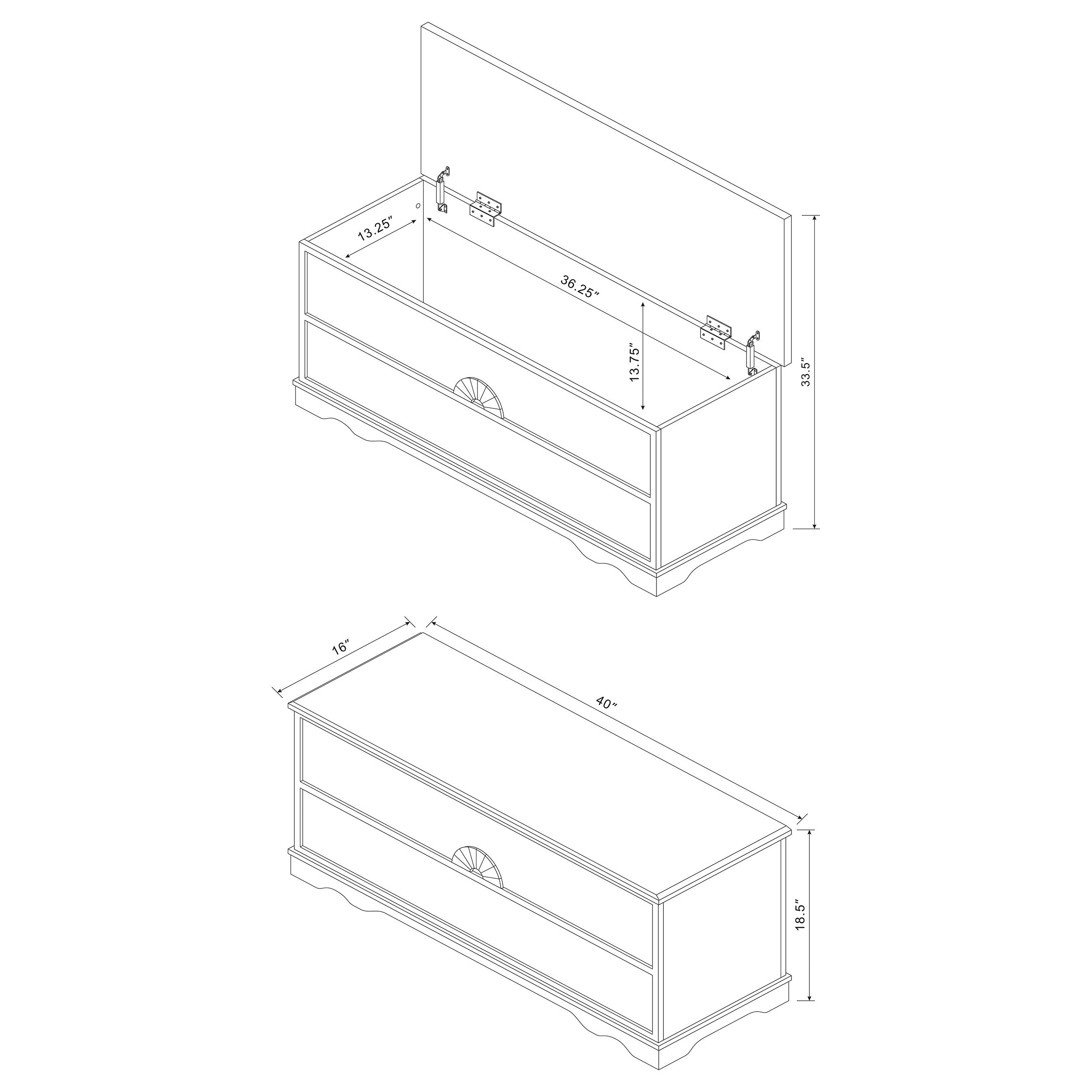 Paula Rectangular Cedar Chest Warm Brown