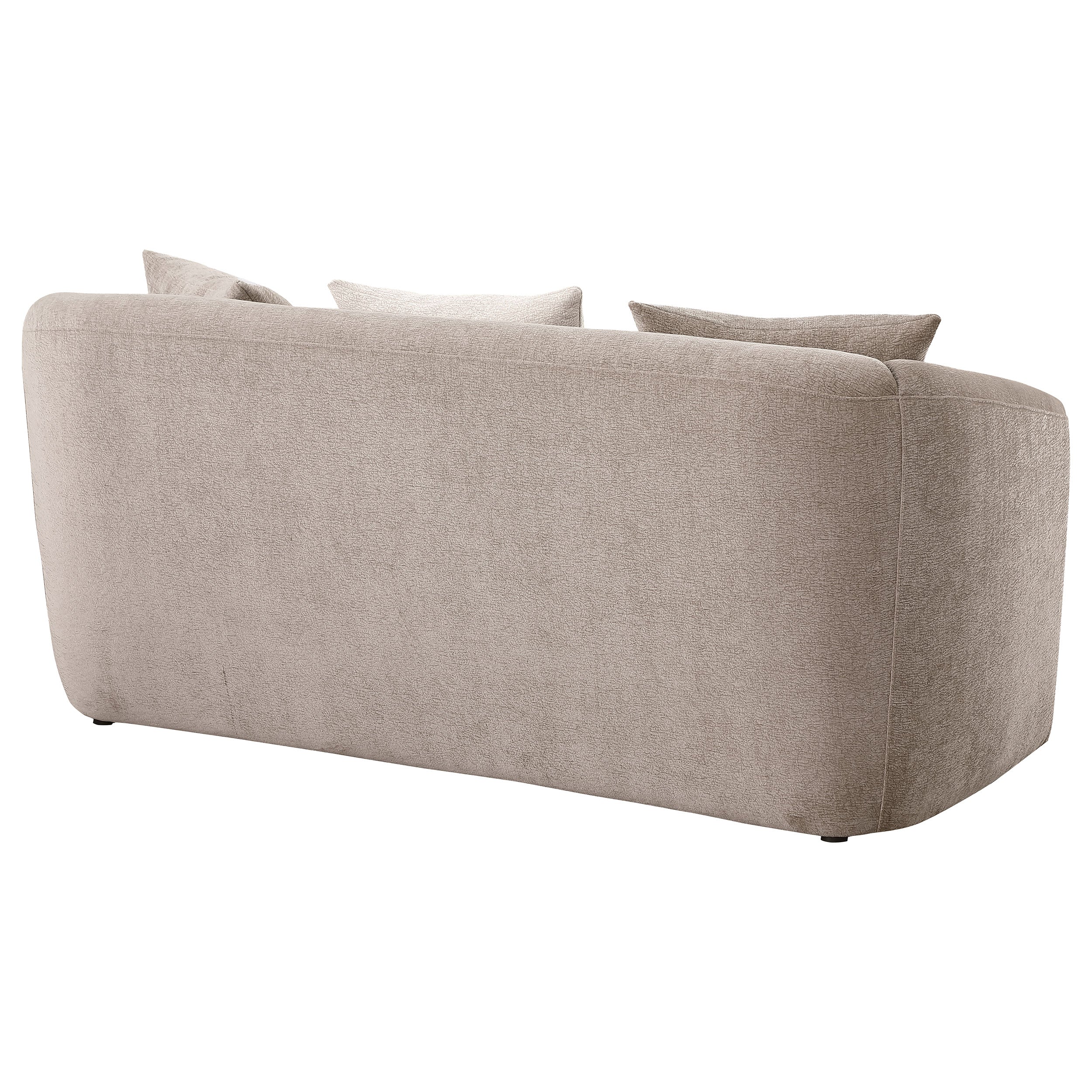 Townsend Chenille Upholstered Rolled Arm Loveseat Latte