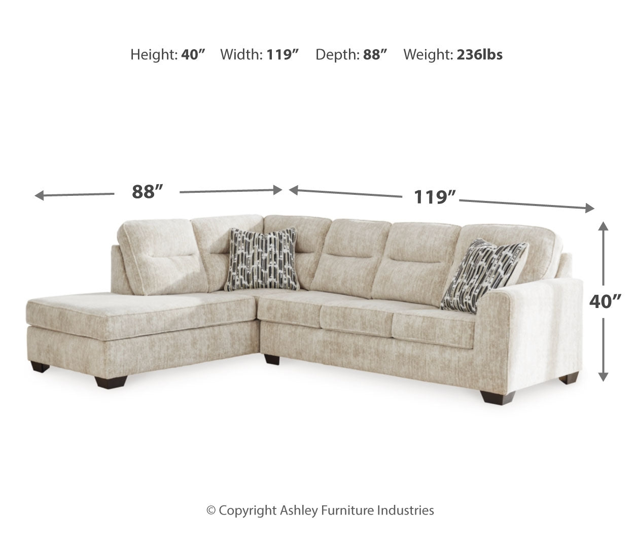 Lonoke 2-Piece Sectional with Chaise