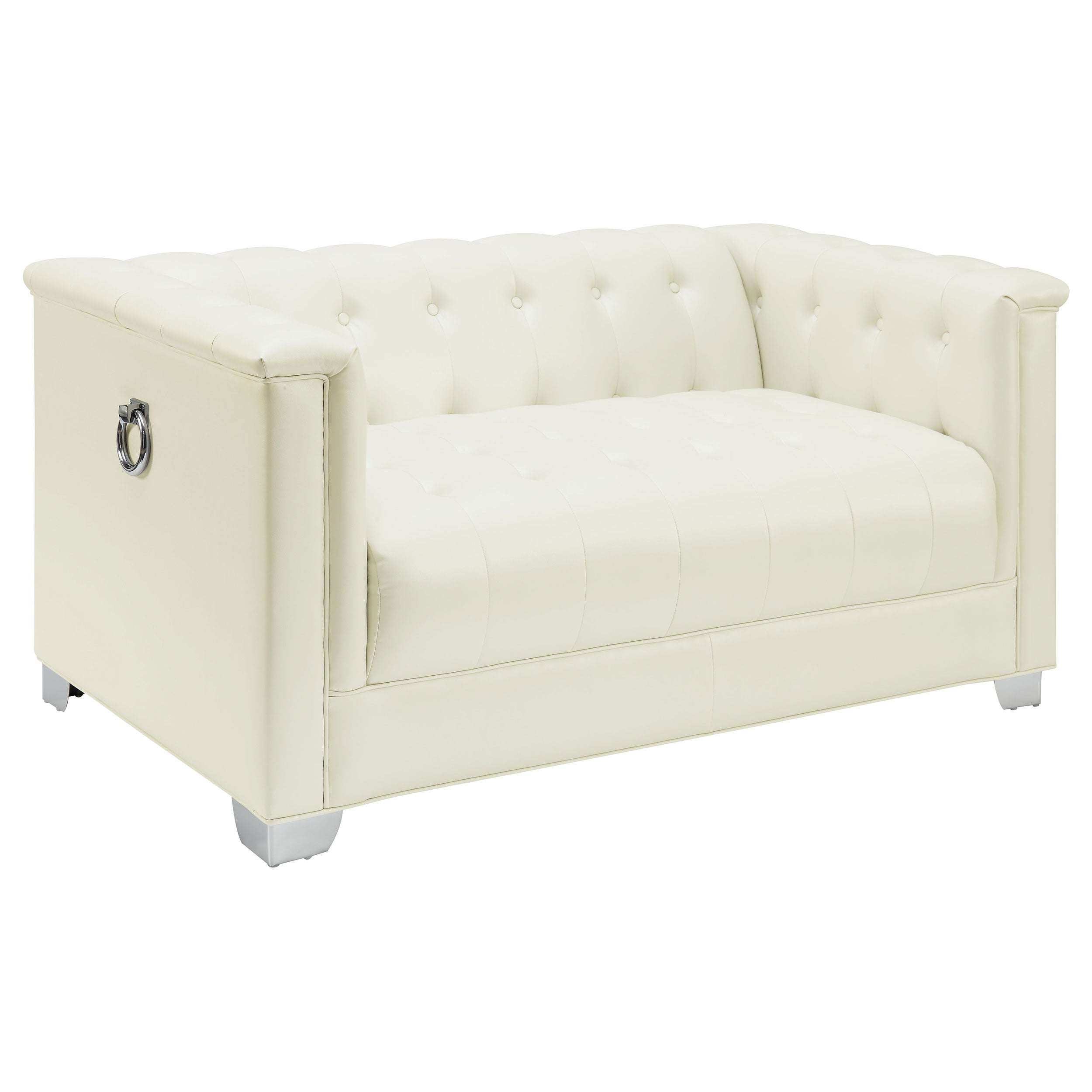 Chaviano 2-piece Upholstered Tufted Sofa Set Pearl White