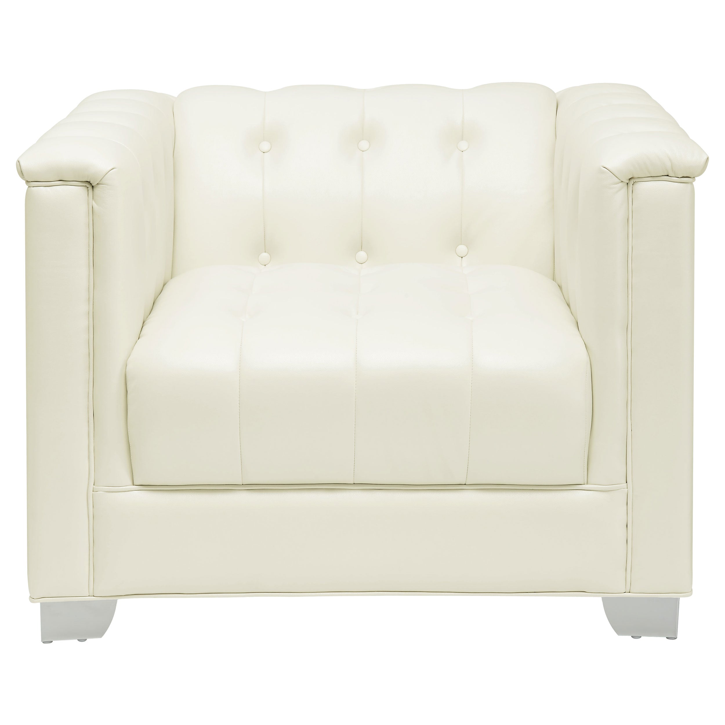 Chaviano 2-piece Upholstered Tufted Sofa Set Pearl White