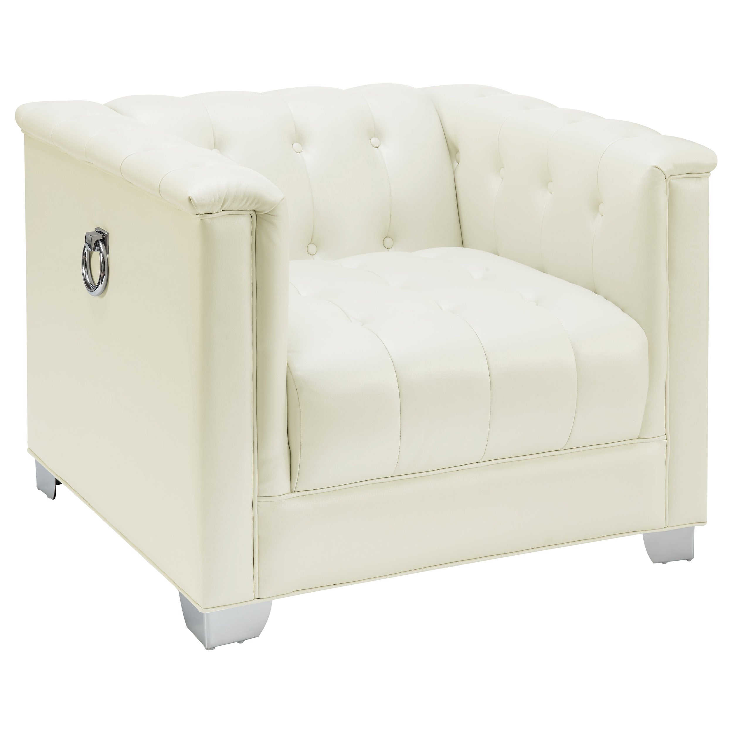 Chaviano 2-piece Upholstered Tufted Sofa Set Pearl White