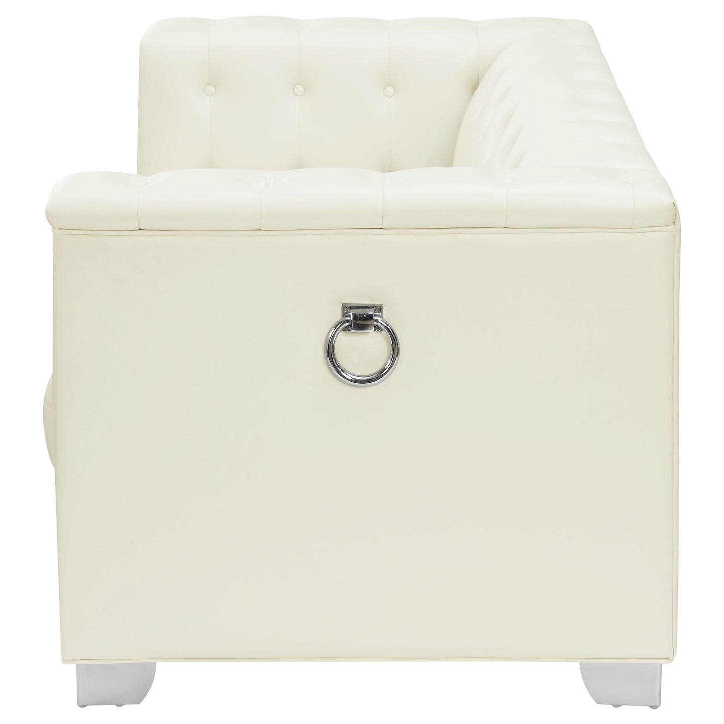 Chaviano Tufted Upholstered Loveseat Pearl White